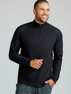 Carrollton 1/4 zip - black/gunmetal