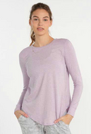 Longline Long Sleeve Tee in Digital Purple Heather