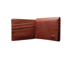 Classic Billfold Leather Wallet in Cognac