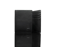 Classic Trifold Leather Wallet in Black