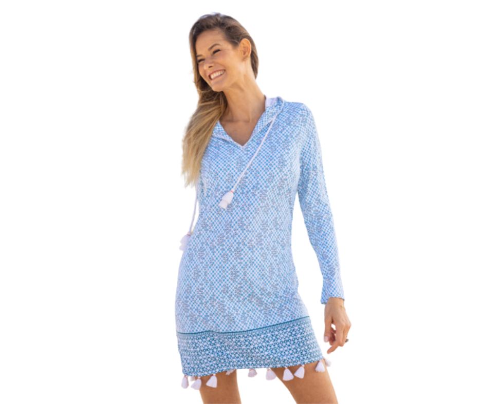 Women's Sag Harbor Coverluxe Hooded Cover Up