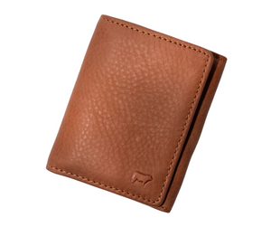 Classic Trifold Leather Wallet in Cognac