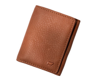 Classic Trifold Leather Wallet in Cognac