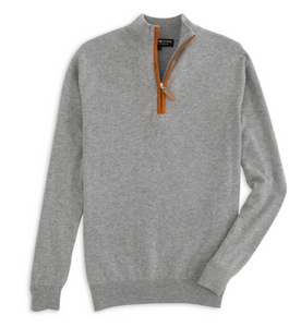 Cashmere-Quarter-Zip-Mens-2XL-Grey