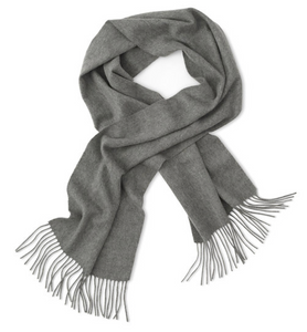 Cashmere-Woven-Scarf-One Size-Grey